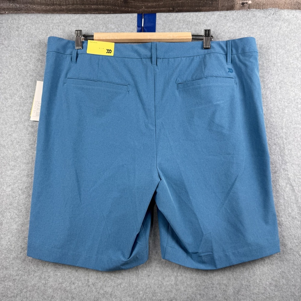All In Motion Shorts Mens 40 Blue Heather Golf Stretch UV Protection Pockets NEW - Picture 2 of 9